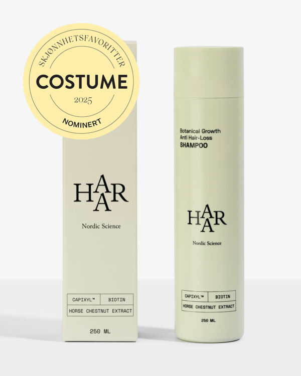 HAAR Botanical Growth Anti Hair-Loss Shampoo nominert til Costume Beauty awards