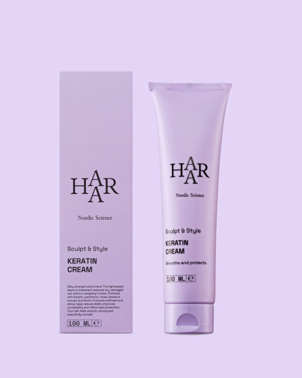 haar Sculpt & Style Keratin Cream 100ml produktbilde med emballasje